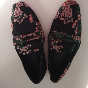 Zara floral loafers size 38
